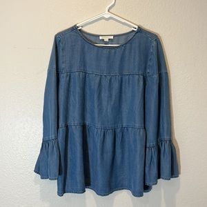 Beachlunchlounge Boho Chambray Top XL